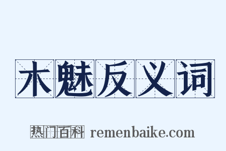 木魅反义词是什么意思的图片